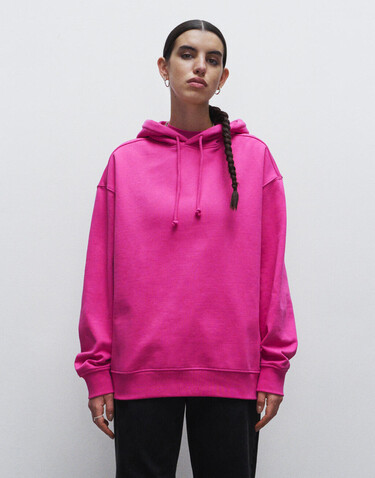 True Blanks Womens Oversized Hoodie, Hyper Pink, L bedrucken, Art.-Nr. 252414235