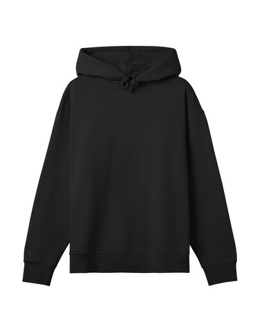 True Blanks Womens Oversized Hoodie, Off Black, XS bedrucken, Art.-Nr. 252411022