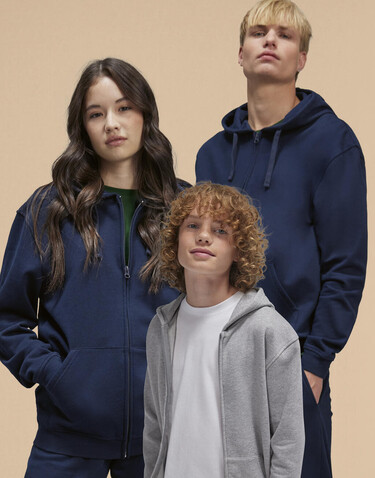B & C ID.334 Zip Hood /kids, Navy, 7/8 (122/128) bedrucken, Art.-Nr. 253422005 B & C ID.334 Zip Hood /kids, Navy, 7/8 (122/128) bedrucken, Art.-Nr. 253422005