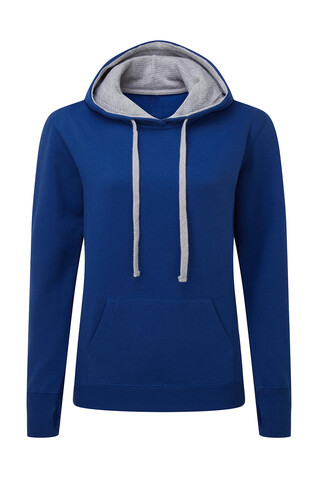 SG Contrast Hooded Sweatshirt Women, Royal/Light Oxford, XS bedrucken, Art.-Nr. 254523652 SG Contrast Hooded Sweatshirt Women, Royal/Light Oxford, XS bedrucken, Art.-Nr. 254523652