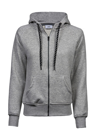 Tee Jays Ladies` Fashion Full Zip Hood, Heather Grey, S bedrucken, Art.-Nr. 255541233