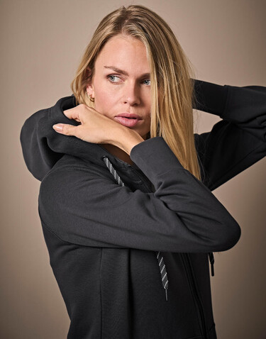 Tee Jays Ladies` Fashion Full Zip Hood, Heather Grey, S bedrucken, Art.-Nr. 255541233