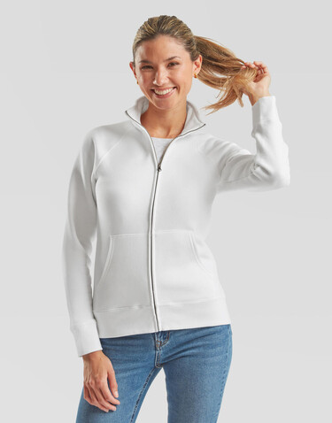 Fruit of the Loom Ladies` Premium Sweat Jacket, Black, 2XL bedrucken, Art.-Nr. 256011017