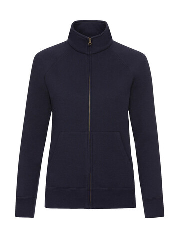 Fruit of the Loom Ladies` Premium Sweat Jacket, Black, 2XL bedrucken, Art.-Nr. 256011017