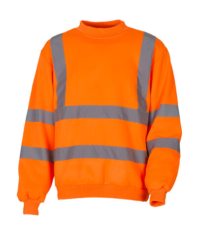 Yoko Fluo Sweatshirt, Fluo Orange, 2XL bedrucken, Art.-Nr. 277774055