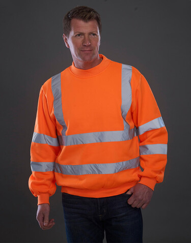 Yoko Fluo Sweatshirt, Fluo Orange, S bedrucken, Art.-Nr. 277774051