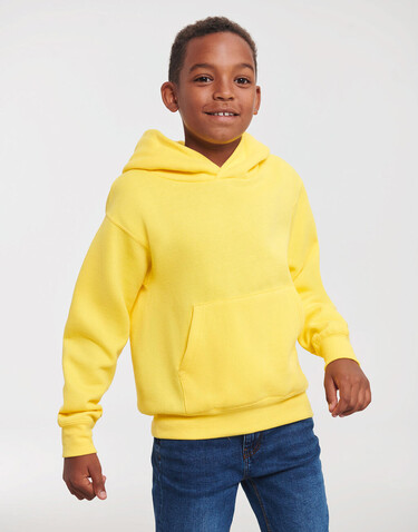 Russell Europe Kids` Hooded Sweat, Black, L (128/7-8) bedrucken, Art.-Nr. 278001015
