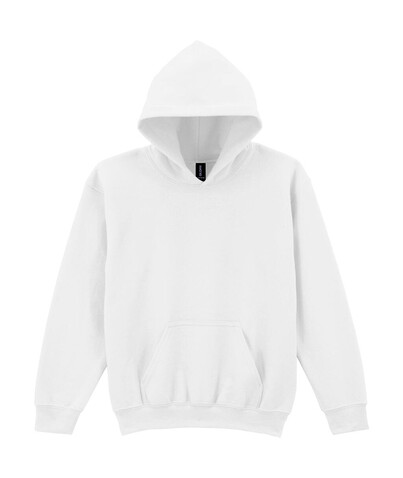 Gildan Heavy Blend Youth Hooded Sweat, White, L (164) bedrucken, Art.-Nr. 278090005