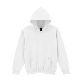 Gildan Heavy Blend Youth Hooded Sweat, White, XS (104/110) bedrucken, Art.-Nr. 278090002