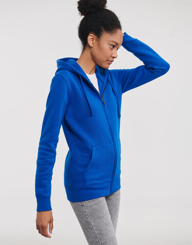 Russell Europe Ladies` Authentic Zipped Hood, Light Oxford, M bedrucken, Art.-Nr. 283007194