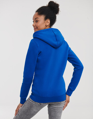 Russell Europe Ladies` Authentic Zipped Hood, Light Oxford, M bedrucken, Art.-Nr. 283007194