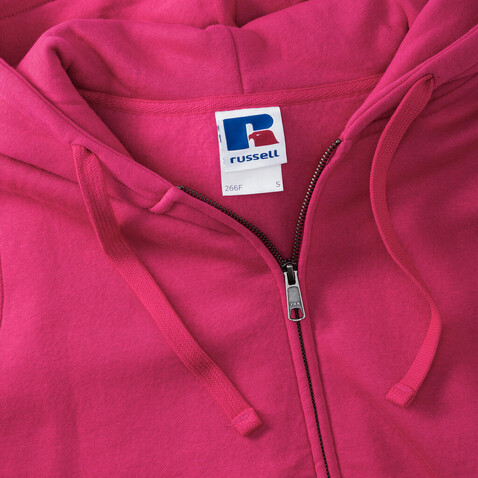 Russell Europe Ladies` Authentic Zipped Hood, Light Oxford, M bedrucken, Art.-Nr. 283007194