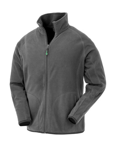 Result Recycled Microfleece Jacket, Grey, 4XL bedrucken, Art.-Nr. 284331219