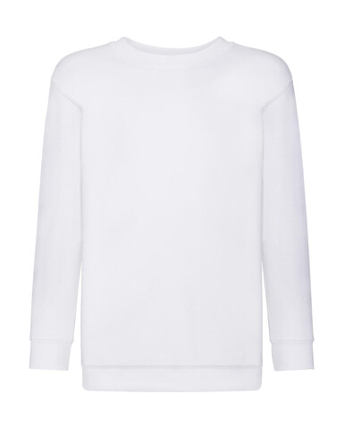 Fruit of the Loom Kids` Classic Set-In Sweat, White, 116 (5-6) bedrucken, Art.-Nr. 287010004