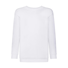 Fruit of the Loom Kids` Classic Set-In Sweat, White, 104 (3-4) bedrucken, Art.-Nr. 287010003