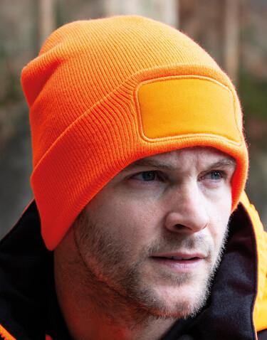Result Double Knit Thinsulate™ Printers Beanie, Black, One Size bedrucken, Art.-Nr. 303331010