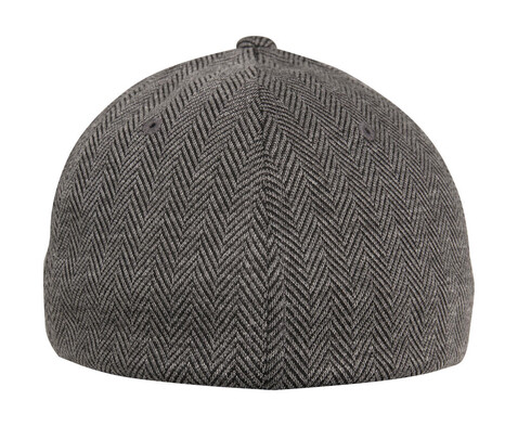 Flexfit Heringbone Melange Cap, Black/Heather Grey, S/M bedrucken, Art.-Nr. 310681521