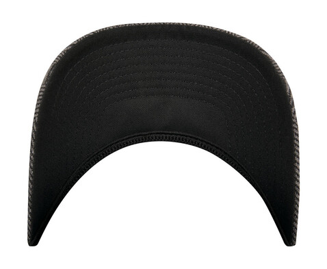 Flexfit Heringbone Melange Cap, Black/Heather Grey, S/M bedrucken, Art.-Nr. 310681521