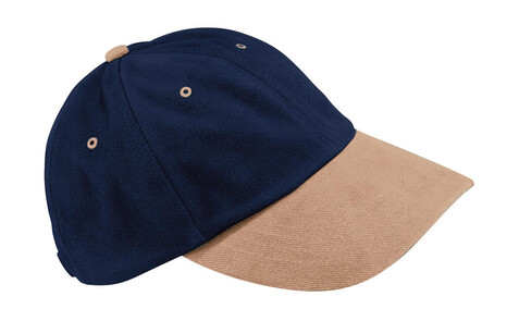 Beechfield Low Profile Heavy Brushed Cotton Cap, French Navy/Taupe, One Size bedrucken, Art.-Nr. 310692650 Beechfield Low Profile Heavy Brushed Cotton Cap, French Navy/Taupe, One Size bedrucken, Art.-Nr. 310692650