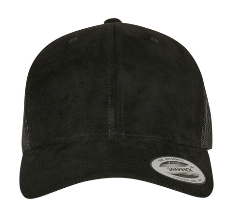 Flexfit Suede Leather Trucker Cap, Black, One Size bedrucken, Art.-Nr. 340681010 Flexfit Suede Leather Trucker Cap, Black, One Size bedrucken, Art.-Nr. 340681010