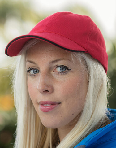 Result Caps Brushed Cotton Sandwich Cap, Natural/Navy, One Size bedrucken, Art.-Nr. 342340600 Result Caps Brushed Cotton Sandwich Cap, Natural/Navy, One Size bedrucken, Art.-Nr. 342340600