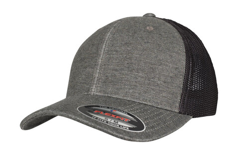 Flexfit Retro Trucker Melange Cap, Khaki/Black Mesh, S/M bedrucken, Art.-Nr. 343687511 Flexfit Retro Trucker Melange Cap, Khaki/Black Mesh, S/M bedrucken, Art.-Nr. 343687511