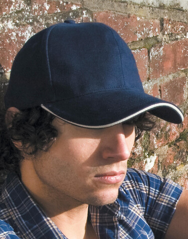 Result Caps Sandwich Brushed Cotton Cap, Black/Red, One Size bedrucken, Art.-Nr. 390341540 Result Caps Sandwich Brushed Cotton Cap, Black/Red, One Size bedrucken, Art.-Nr. 390341540