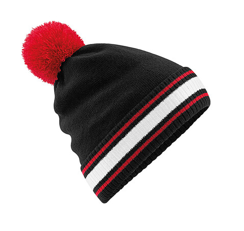 Beechfield Stadium Beanie, Black/Classic Red/White, One Size bedrucken, Art.-Nr. 393691930 Beechfield Stadium Beanie, Black/Classic Red/White, One Size bedrucken, Art.-Nr. 393691930