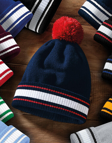 Beechfield Stadium Beanie, Black/Classic Red/White, One Size bedrucken, Art.-Nr. 393691930 Beechfield Stadium Beanie, Black/Classic Red/White, One Size bedrucken, Art.-Nr. 393691930