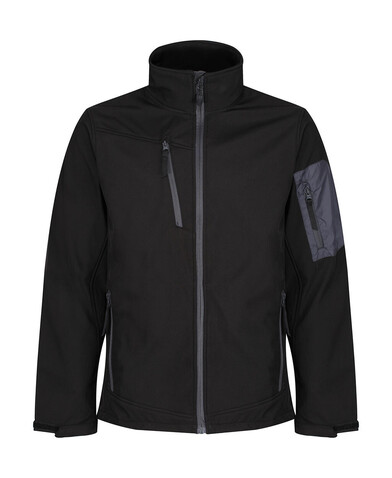 Regatta Arcola 3 Layer Softshell, Black/Seal Grey, S bedrucken, Art.-Nr. 400171513