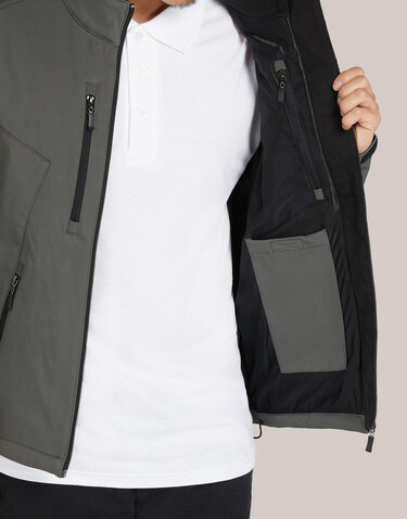 SG Signature Tagless Softshell Jacket Men, Charcoal, 5XL bedrucken, Art.-Nr. 411521309