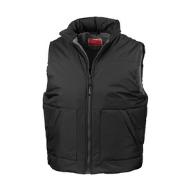 Result Fleece Lined Bodywarmer, Black, S bedrucken, Art.-Nr. 414331013