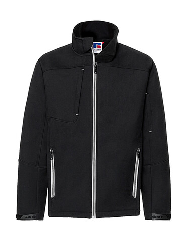 Russell Europe Men`s Bionic Softshell Jacket, Black, XL bedrucken, Art.-Nr. 417001016