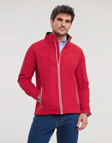 Russell Europe Men`s Bionic Softshell Jacket, Stone, XS bedrucken, Art.-Nr. 417000092