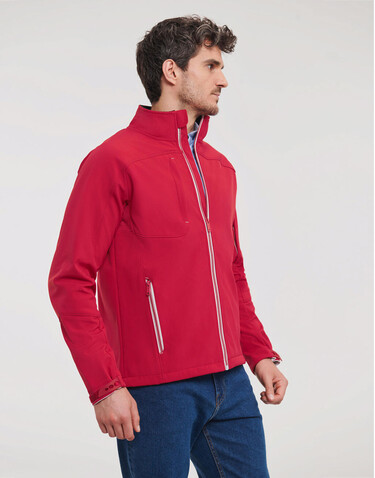 Russell Europe Men`s Bionic Softshell Jacket, Stone, XS bedrucken, Art.-Nr. 417000092
