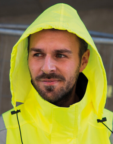 Korntex Hi-Vis Rain Jacket Lite Kaunas, Orange, S bedrucken, Art.-Nr. 422134102