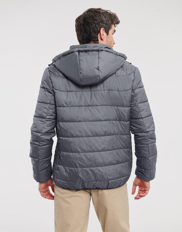 Russell Europe Men`s Hooded Nano Jacket, Black, S bedrucken, Art.-Nr. 423001013