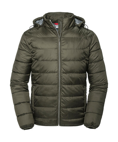 Russell Europe Men`s Hooded Nano Jacket, Black, S bedrucken, Art.-Nr. 423001013