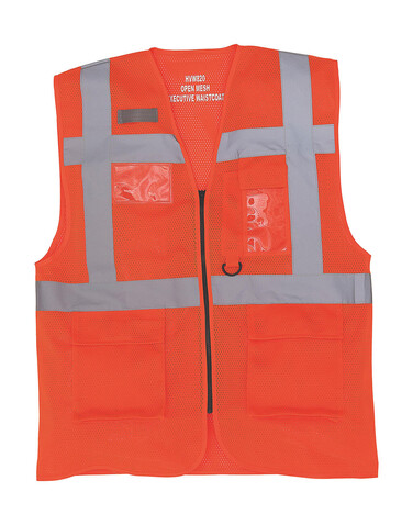 Yoko Fluo Open Mesh Executive Waistcoat, Fluo Orange, S bedrucken, Art.-Nr. 423774053 Yoko Fluo Open Mesh Executive Waistcoat, Fluo Orange, S bedrucken, Art.-Nr. 423774053