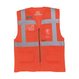 Yoko Fluo Open Mesh Executive Waistcoat, Fluo Orange, S bedrucken, Art.-Nr. 423774053