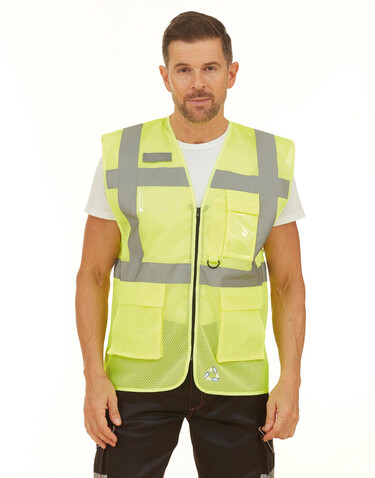 Yoko Fluo Open Mesh Executive Waistcoat, Fluo Orange, S bedrucken, Art.-Nr. 423774053 Yoko Fluo Open Mesh Executive Waistcoat, Fluo Orange, S bedrucken, Art.-Nr. 423774053