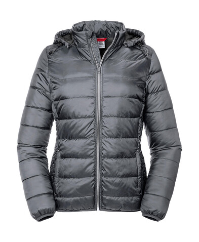 Russell Europe Ladies` Hooded Nano Jacket, Black, XS bedrucken, Art.-Nr. 424001012