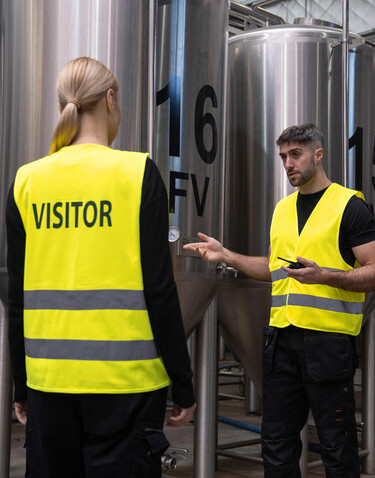 Korntex Safety Vest Passau VISITOR/SECURITY, Visitor Yellow, M/L bedrucken, Art.-Nr. 424136014 Korntex Safety Vest Passau VISITOR/SECURITY, Visitor Yellow, M/L bedrucken, Art.-Nr. 424136014