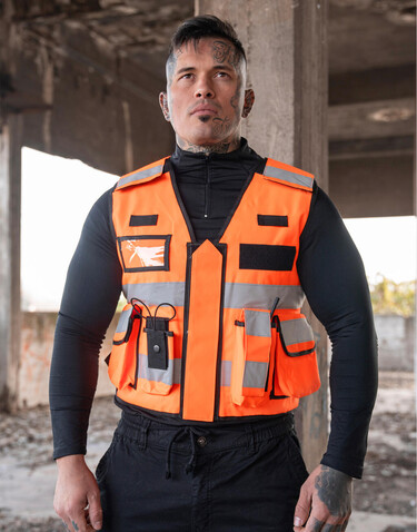 Korntex Tactical Safety Vest Bonn, Black, M/XL bedrucken, Art.-Nr. 427131014