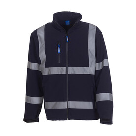 Yoko Fluo Softshell Jacket, Navy, S bedrucken, Art.-Nr. 427772003