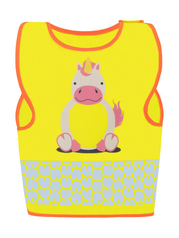 Korntex Children`s Safety Vest Funtastic Wildlife, Unicorn Yellow, XS bedrucken, Art.-Nr. 431138012 Korntex Children`s Safety Vest Funtastic Wildlife, Unicorn Yellow, XS bedrucken, Art.-Nr. 431138012