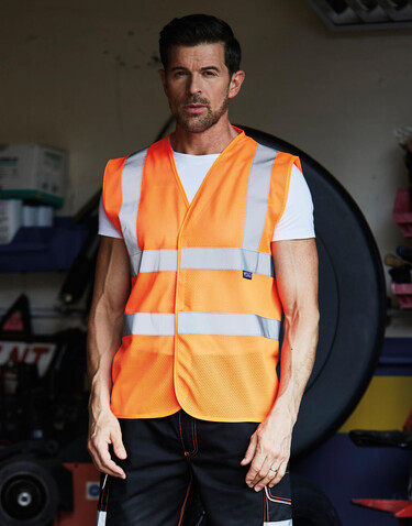 Yoko Fluo Open Mesh Waistcoat, Fluo Orange, M bedrucken, Art.-Nr. 431774054 Yoko Fluo Open Mesh Waistcoat, Fluo Orange, M bedrucken, Art.-Nr. 431774054