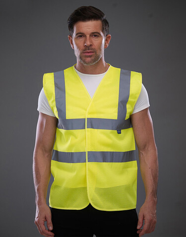 Yoko Fluo Open Mesh Waistcoat, Fluo Orange, M bedrucken, Art.-Nr. 431774054 Yoko Fluo Open Mesh Waistcoat, Fluo Orange, M bedrucken, Art.-Nr. 431774054