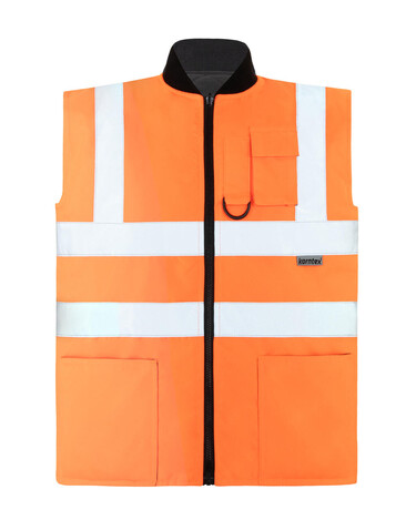Korntex Hi-Vis Reversible Bodywarmer „Ural“, Orange, S bedrucken, Art.-Nr. 434134102 Korntex Hi-Vis Reversible Bodywarmer „Ural“, Orange, S bedrucken, Art.-Nr. 434134102