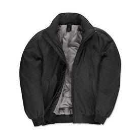 B &amp;amp; C Crew Bomber/men Jacket, Black/Warm Grey, S bedrucken, Art.-Nr. 434421533